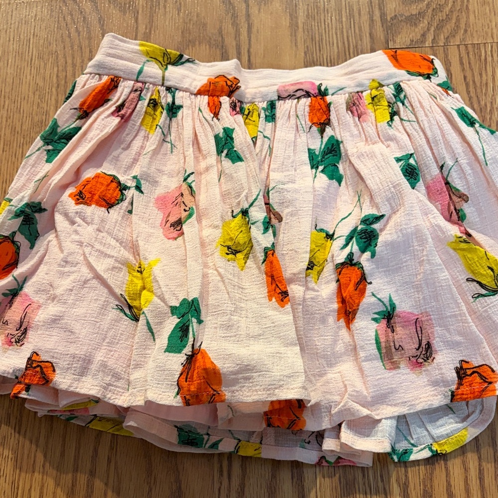 Morley Pink Skirt with Orange, Yellow & Green Floral Print